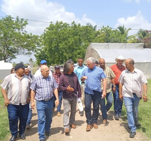Visita Díaz Canel sitios de valor económico-social en municipio camagüeyano de Céspedes