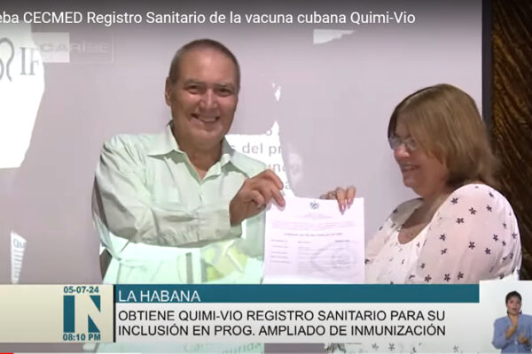 Aprueba CECMED Registro Sanitario de la vacuna cubana Quimi-Vio