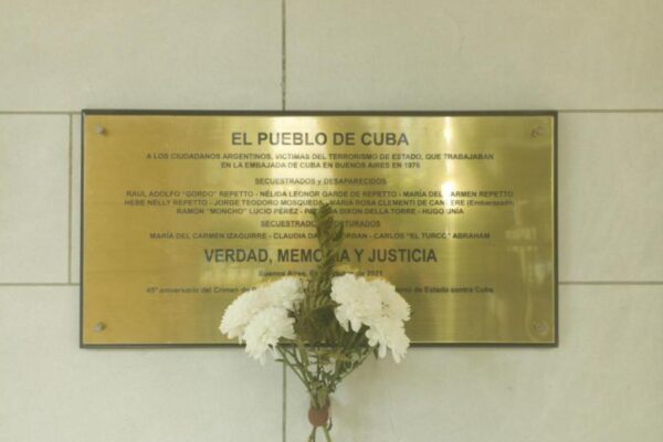 Homenaje a diplomáticos cubanos víctimas del Terrorismo de Estado