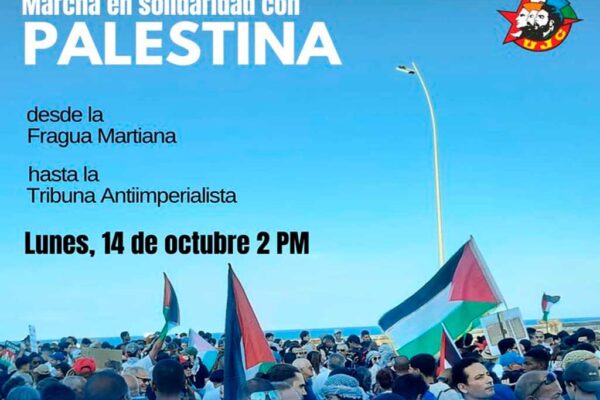 Juventud de Cuba marchará hoy en solidaridad con Palestina