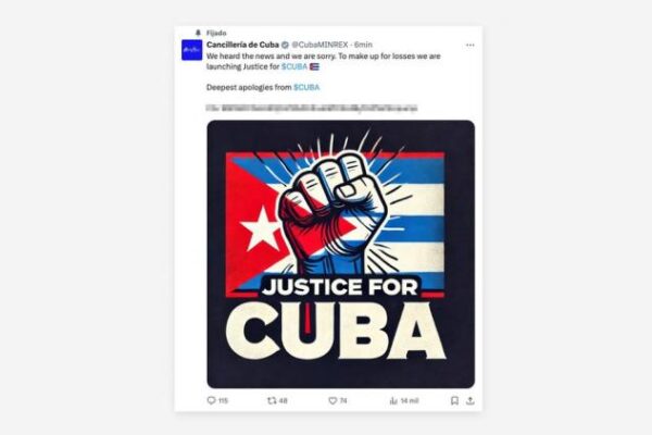 Hackean cuenta en X de la Cancillería de Cuba