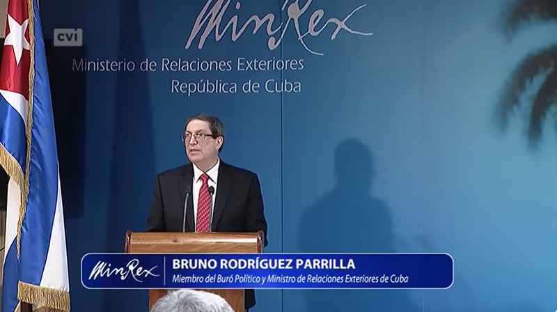 Declaraciones del ministro de Relaciones Exteriores Bruno Rodríguez Parrilla