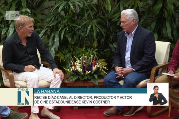 Recibe Díaz-Canel al destacado productor, director y actor Kevin Costner