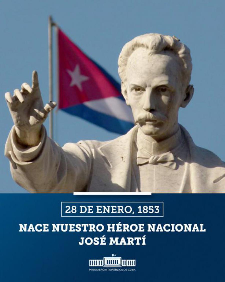 Homenaje de Cuba a José Martí en el 173 aniversario de su natalicio