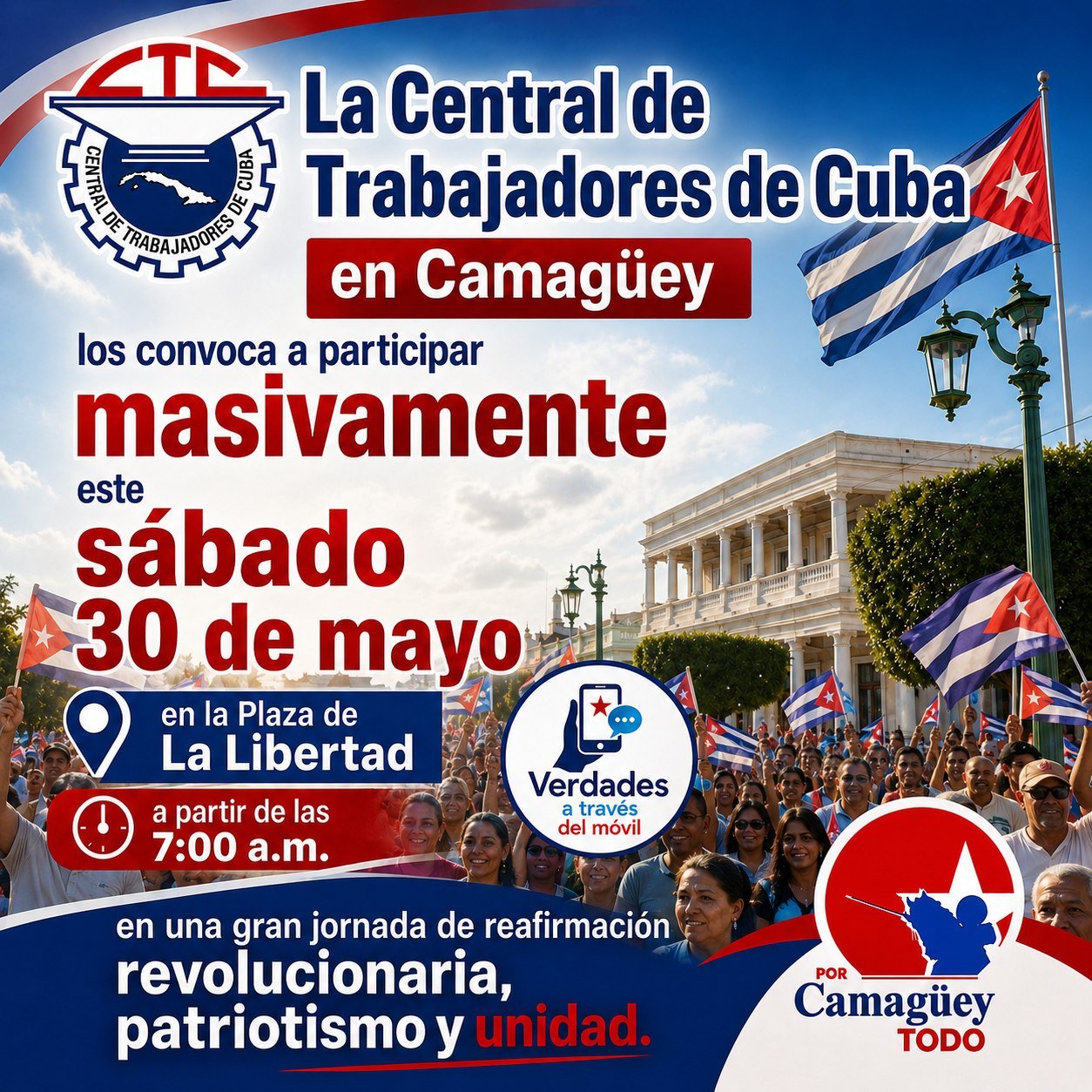 Convocan en Camagüey a jornada de reafirmación revolucionaria y unidad