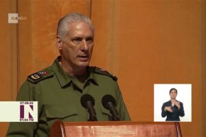 Primer secretario del Comité Central del Partido y presidente de la República, Miguel Díaz-Canel Bermúdez.