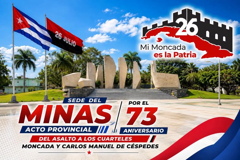 Municipio de Minas sede del acto en Camagüey por el 26 de Julio