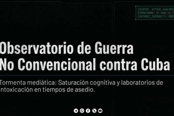 Observatorio de Guerra No Convencional contra Cuba: Saturación cognitiva y laboratorios de intoxicación en tiempos de asedio