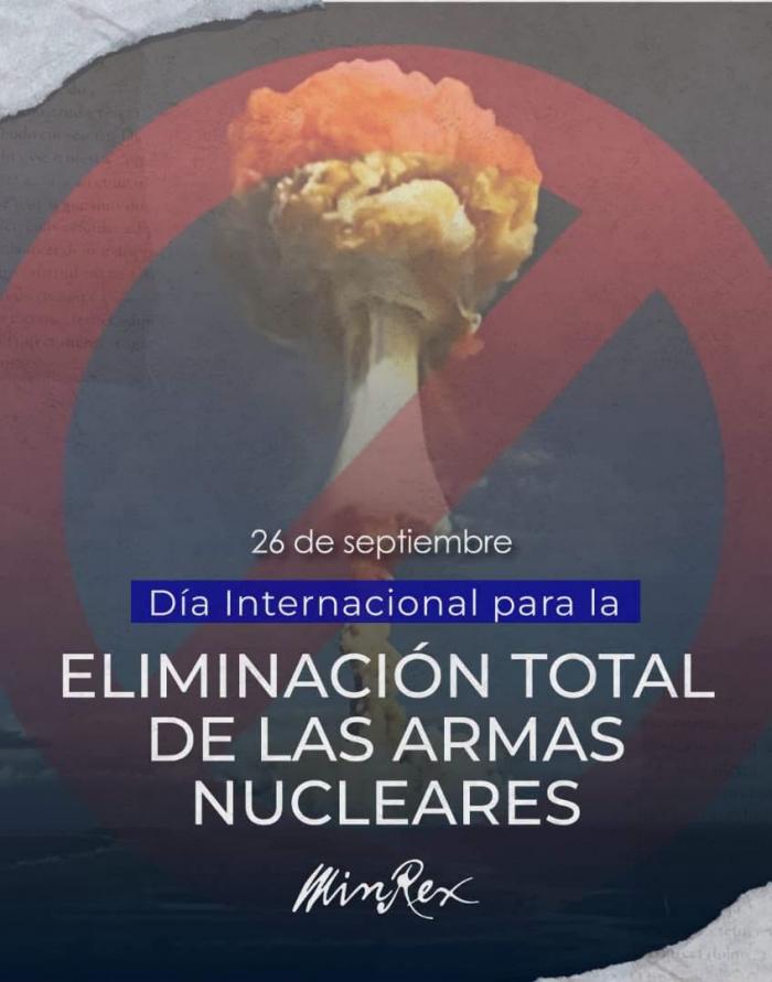 Reafirma Cuba defensa del desarme nuclear en su día internacional